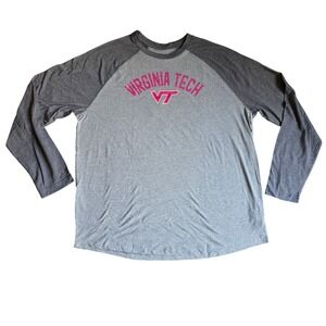 Virginia Tech Hokies Captivating Raglan Long Sleeve T Shirt Mens 2XL NWOT‎